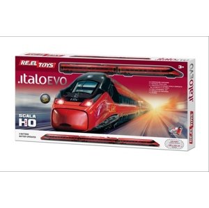 RE.EL Toys ItaloEVO licencovaný vlak v měřítku H0 na baterie, vlak 94cm, dráha 5m Autodráhy a stavebnice IQ models