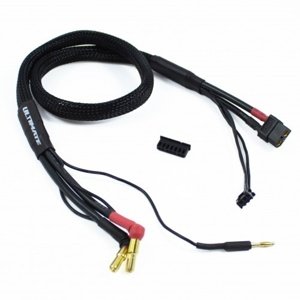 2S černý nabíjecí kabel G4/G5 v černé ochranné punčoše - dlouhý 600mm - (XT60, 3-pin XH) Konektory a kabely IQ models