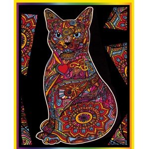Colorvelvet Sametový obrázek Kočka 47x35cm Obrazy vel. L IQ models