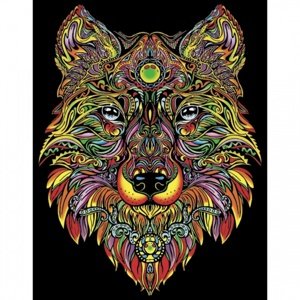 Colorvelvet Sametový obrázek Vlk 21x29,7cm Obrazy vel. S IQ models