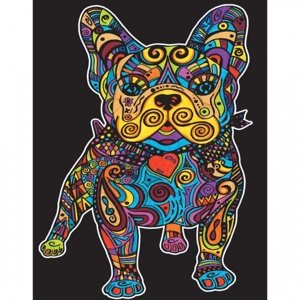 Colorvelvet Sametový obrázek Francouzský buldoček 21x29,7cm Home IQ models