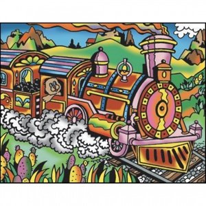 Colorvelvet Sametový obrázek Vlak 21x29,7cm Home IQ models