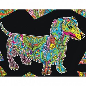 Colorvelvet Sametový obrázek Jezevčík 21x29,7cm Obrazy vel. S IQ models