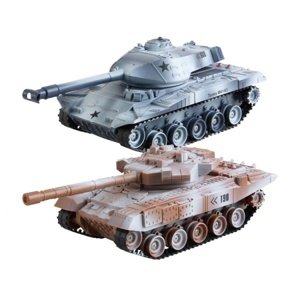 Soubojové tanky ABRAMS vs.- šedý tank se nespáruje- nejezdí, outlet RC tanky IQ models