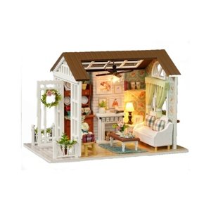 Knoki Dřevěný model obývacího pokoje pro panenky Home IQ models