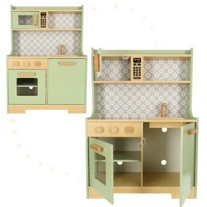 Violet Dětská kuchyňka dřevěná, mátová barva Home IQ models