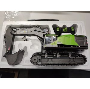 ACV PROFI bagr 1:14- Zánovní, polo funkční, chybí motor zdvihu ramene, outlet RC stavební stroje IQ models