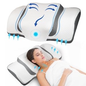 Idea Polštář z paměťové pěny pro dospělé bílo - tmavěšedý Home IQ models