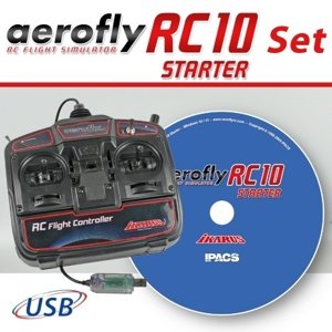 Aerofly RC10 STARTER na DVD s USB ovladačem pro Win 10/11 RC simulátory IQ models