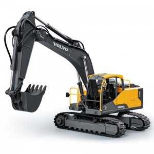 DoubleE RC bagr VOLVO EC160E 1:16 17 kanálů LED zvuky RTR sada app na programování odzkoušené, outlet RC stavební stroje IQ models