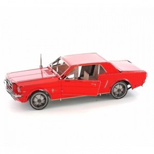 Metal Earth Luxusní ocelová stavebnice 1965 Ford Mustang (červený) Home IQ models