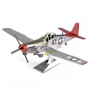 Metal Earth Luxusní ocelová stavebnice Prémiová série P-51D Mustang Home IQ models