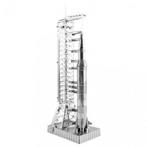 Metal Earth Luxusní ocelová stavebnice Apollo Saturn V s portálem Home IQ models
