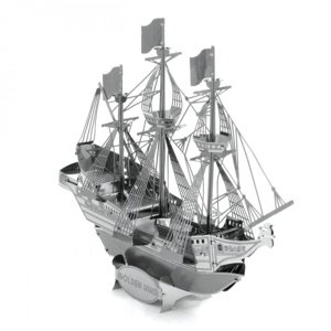 Metal Earth Luxusní ocelová stavebnice Golden Hind Home IQ models
