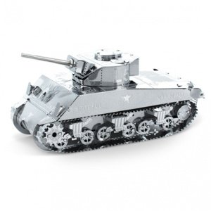 Metal Earth Luxusní ocelová stavebnice Sherman Tank Home IQ models