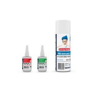 KAVAN PRO PNEU střední a řidké vteřinové lepidlo 50g + Kavan PRO aktivátor CA 200ml Modelářská chemie IQ models
