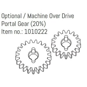 AB240388 (1010222) - Opt. Over Drive Portal Gear Set (20%) - EVO/GOAT Velkoobchod Absima IQ models