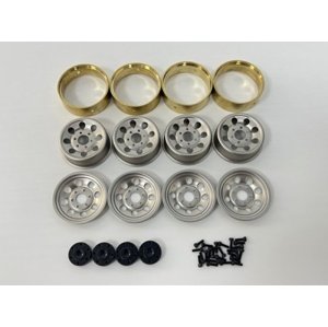 AB240292 (1010141) - 1.2" Steel Bead Lock Wheels - silver (4) Velkoobchod Absima IQ models