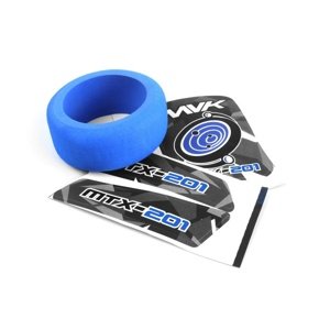 Mechový kroužek volantu vysílače MTX-201 a modré samolepky Modely aut IQ models