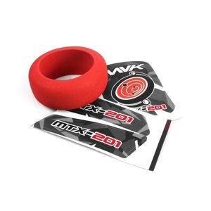 Mechový kroužek volantu vysílače MTX-201 a červené samolepky Modely aut IQ models