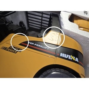 RC sada kovový vysokozdvižný- Nové, rozbaleno, zjištěné povrchové vady laku-viz foto, outlet RC stavební stroje IQ models