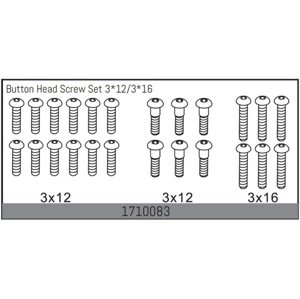 Button Head Screw Set 3*12/3*16 Velkoobchod Absima IQ models