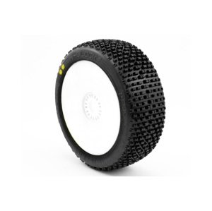 H-BLOCK V2 BUGGY S2 (SOFT) nalepené pneumatiky, bílé disky, 2 ks. Příslušenství auta IQ models