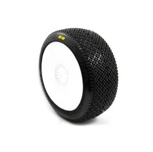 KAMIKAZE V2 BUGGY S2 (SOFT) nalepené pneumatiky, bílé disky, 2 ks. Příslušenství auta IQ models