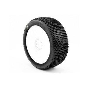 CLAYMORE V2 BUGGY S1 (SUPER SOFT) nalepené pneumatiky, bílé disky, 2 ks. Příslušenství auta IQ models