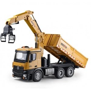 RC sklápěč s jeřábovým-pouze otestováno, nové , outlet RC stavební stroje IQ models