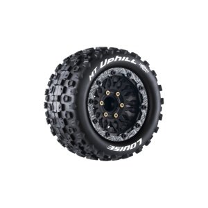 MT-UPHILL SOFT 1/10, 12mm, 14mm a 17mm odnímatelný hex, Černé disky, 2 ks Příslušenství auta IQ models