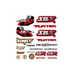 Samolepky SBX buggy, červené Auta IQ models