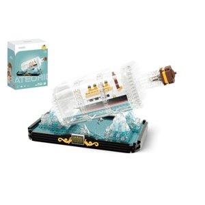 KOCO Stavebnice mini Titanic v láhvi plast 918ks DIY stavebnice  IQ models