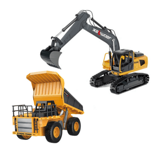 Set RC bagr + RC dump truck 1/24  IQ models
