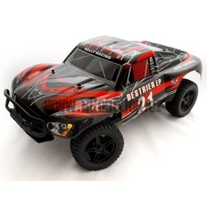 HSP Rally Monster Desert SC 1/10 - modrobílá vystavený model RC auta IQ models