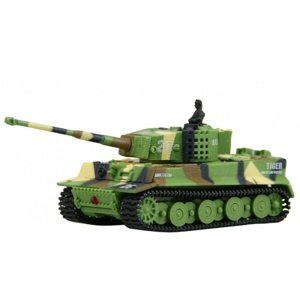 S-Idee RC tank Mini German Tiger 1:72 RTR zelený Home IQ models