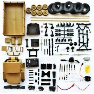 Military truck WPL B-16K - chybí motor RC auta IQ models