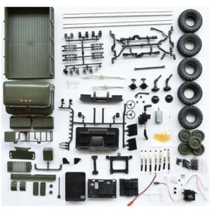 Military truck WPL B-24K 1:16 4x4 - KIT – zelený rozbaleno RC auta IQ models