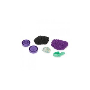 Kinetic Sand tuba s pískem a s flitry - černá a fialová