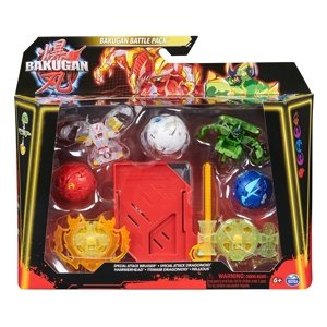 Bakugan 5 balení speciální útok S6 Bruiser, Dragonoid, Hammerhead, Dragonoid, Nillious