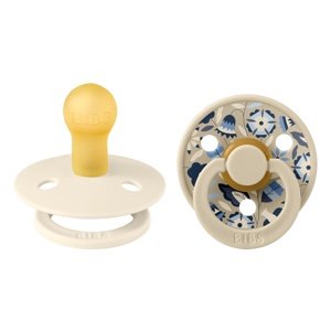 BIBS x LIBERTY - Colour dudlík z přírodního kaučuku 2ks – velikost 2 - Bobo Ivory Mix