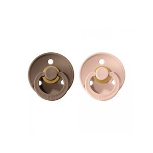 BIBS Colour dudlíky z přírodního kaučuku 2 ks - vel. 2 Dark Oak + Blush
