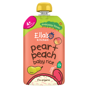 Ella's Kitchen BIO Dětská rýže, hruška a broskve (120 g)