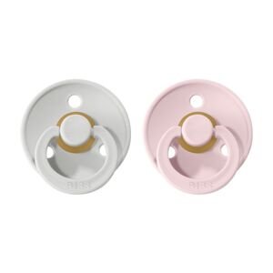 BIBS Colour dudlíky z přírodního kaučuku 2 ks - vel. 1 Haze + Blossom