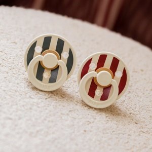 BIBS STUDIO Colour Pin dudlíky z přírodního kaučuku 2ks - velikost 2 Ruby Pine Mix