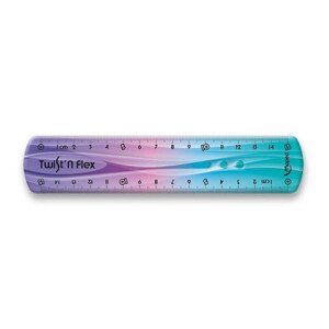 Pravítko Maped Twist´n Flex duhové, modrá a fialová, 15 cm