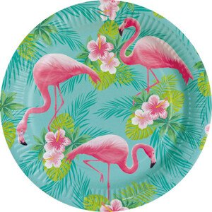 Papírové talířky Plameňák, 8 ks