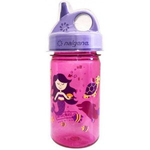 Dětská lahev na pití Nalgene Grip´n Gulp, Sippy Cup - Pink Mermaid,350 ml-Sleva,bez krytky
