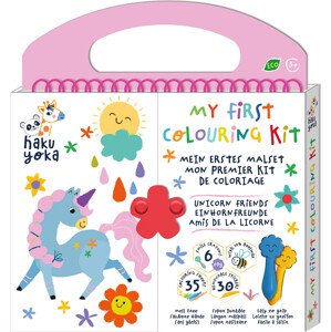 První malování s voskovkou - jednorožci