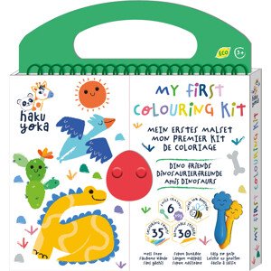 První malování s voskovkou - dinosauři